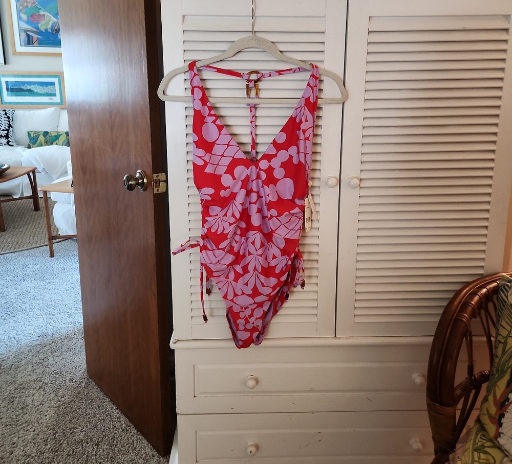 Trina Turk One Piece - Red and Pink Floral